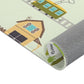 Spielteppich „Zuglandschaft“ von spielzwerg. Nahaufnahme gerollt. RUG-00156-XL, RUG-00156-L.