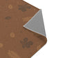Kinderteppich "Finn Fuchs" von spielzwerg. Nahaufnahme umgeklappte Ecke. RUG-00149-XL, RUG-00149-L.