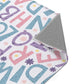 Kinderteppich "Buchstabensalat" von spielzwerg. Nahaufnahme umgeklappte Ecke. RUG-00115-XL, RUG-00115-L.