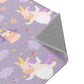 Kinderteppich "Einhornkür" von spielzwerg. Nahaufnahme umgeklappte Ecke. RUG-00111-XL, RUG-00111-L.