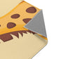 Kinderteppich "Gerda Giraffe" von spielzwerg. Nahaufnahme umgeklappte Ecke. RUG-00126-XL, RUG-00126-L.