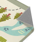 Spielteppich "Wanderurlaub" von spielzwerg. Nahaufnahme umgeklappte Ecke. RUG-00107-XL, RUG-00107-L.