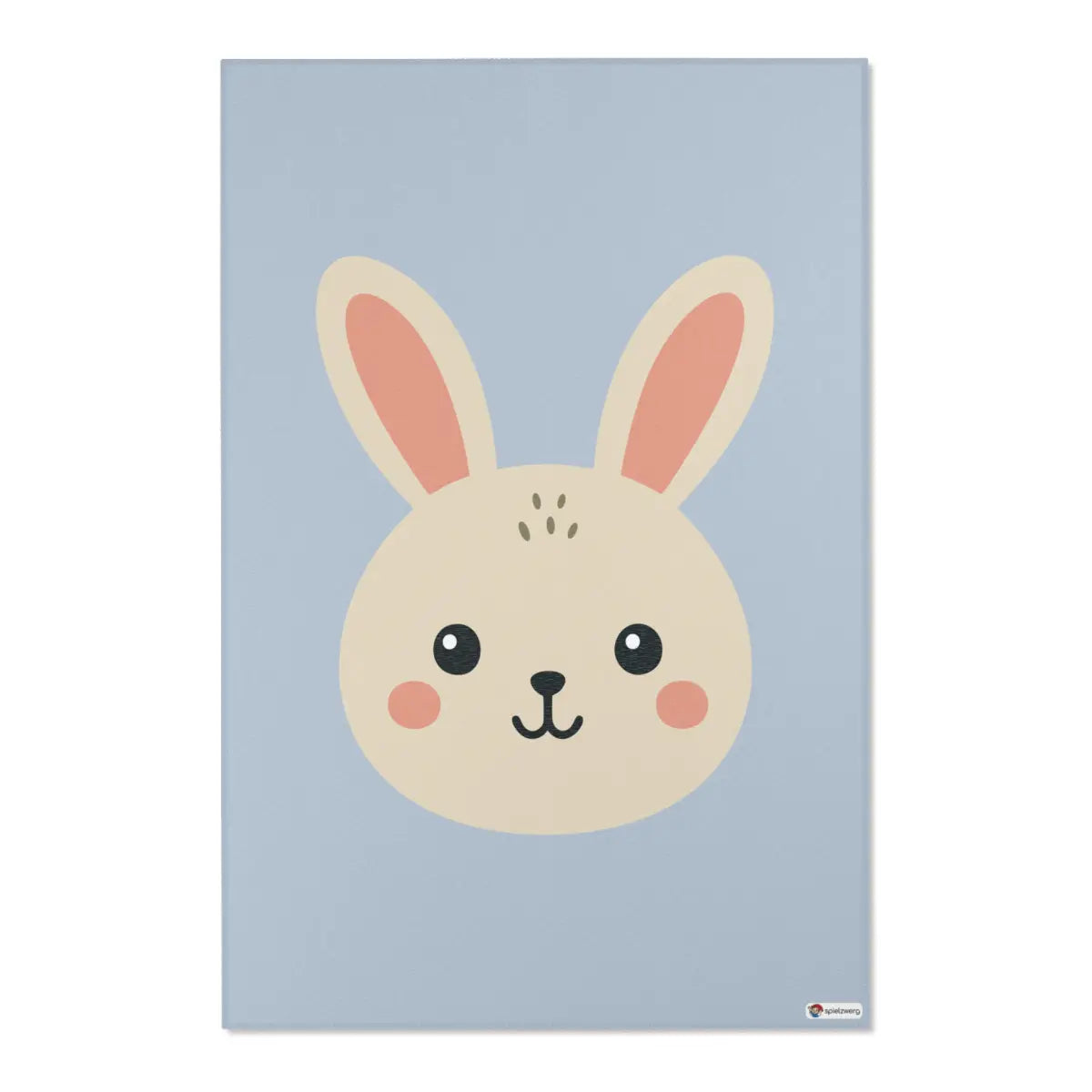 Kinderteppich "Hasi" von spielzwerg. Frontansicht von vorne.