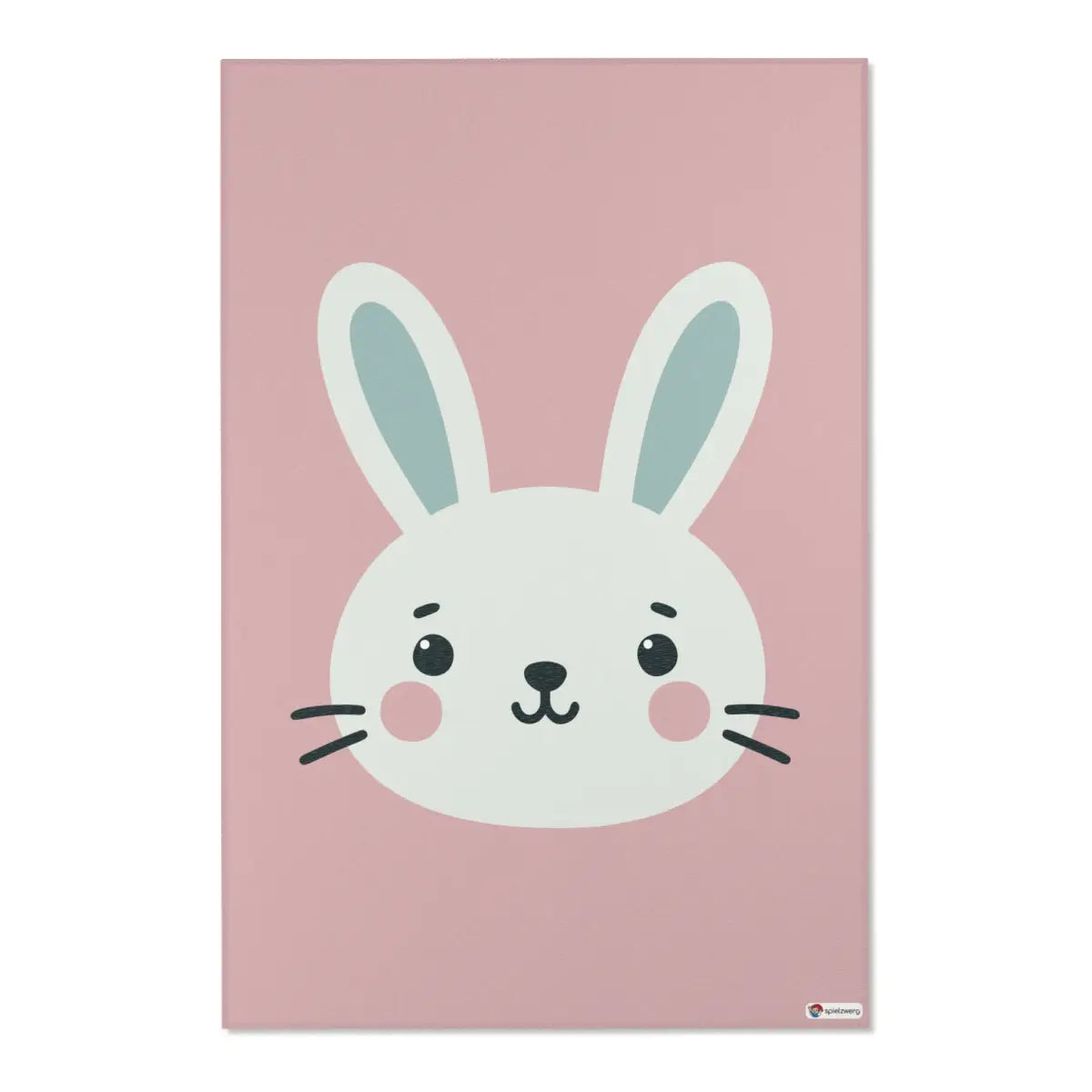 Kinderteppich "Hasi" von spielzwerg. Frontansicht von vorne.