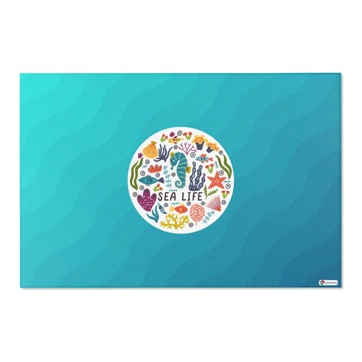 Kinderteppich "Sea Life" von spielzwerg. Frontansicht von vorne.