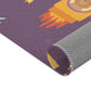 Kinderteppich "Tierische Weltalltouristen" von spielzwerg. Nahaufnahme gerollt. RUG-00100-XL, RUG-00100-L.