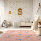 Kinderteppich „Blumige Dinos“ von spielzwerg. RUG-00157-XL, RUG-00157-L.