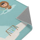 Kinderteppich "Eskimos" von spielzwerg. Nahaufnahme umgeklappte Ecke. RUG-00004-XL, RUG-00004-L.