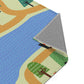 Spielteppich "Gebirgspass" von spielzwerg. Nahaufnahme umgeklappte Ecke. RUG-00036-XL, RUG-00036-L.