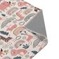 Kinderteppich "Wilde Safari" von spielzwerg. Nahaufnahme umgeklappte Ecke. RUG-00133-XL, RUG-00133-L.