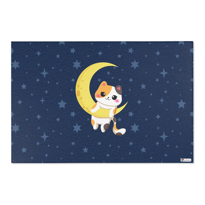 Kinderteppich "Kim Katze" von spielzwerg. Frontansicht von vorne. Größe XL 180x120 cm.