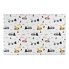 Kinderteppich "Bunte Bagger" - Grau
