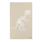 Kinderteppich "Dino-Skelett" von spielzwerg. Frontansicht von vorne. Größe L 150x90 cm.