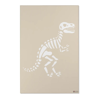 Kinderteppich "Dino-Skelett" von spielzwerg. Frontansicht von vorne.