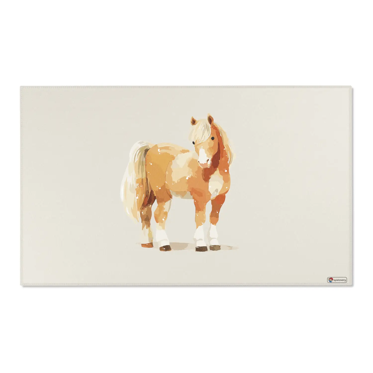 Kinderteppich "Hannah" von spielzwerg. Frontansicht von vorne. Größe L 150x90 cm.