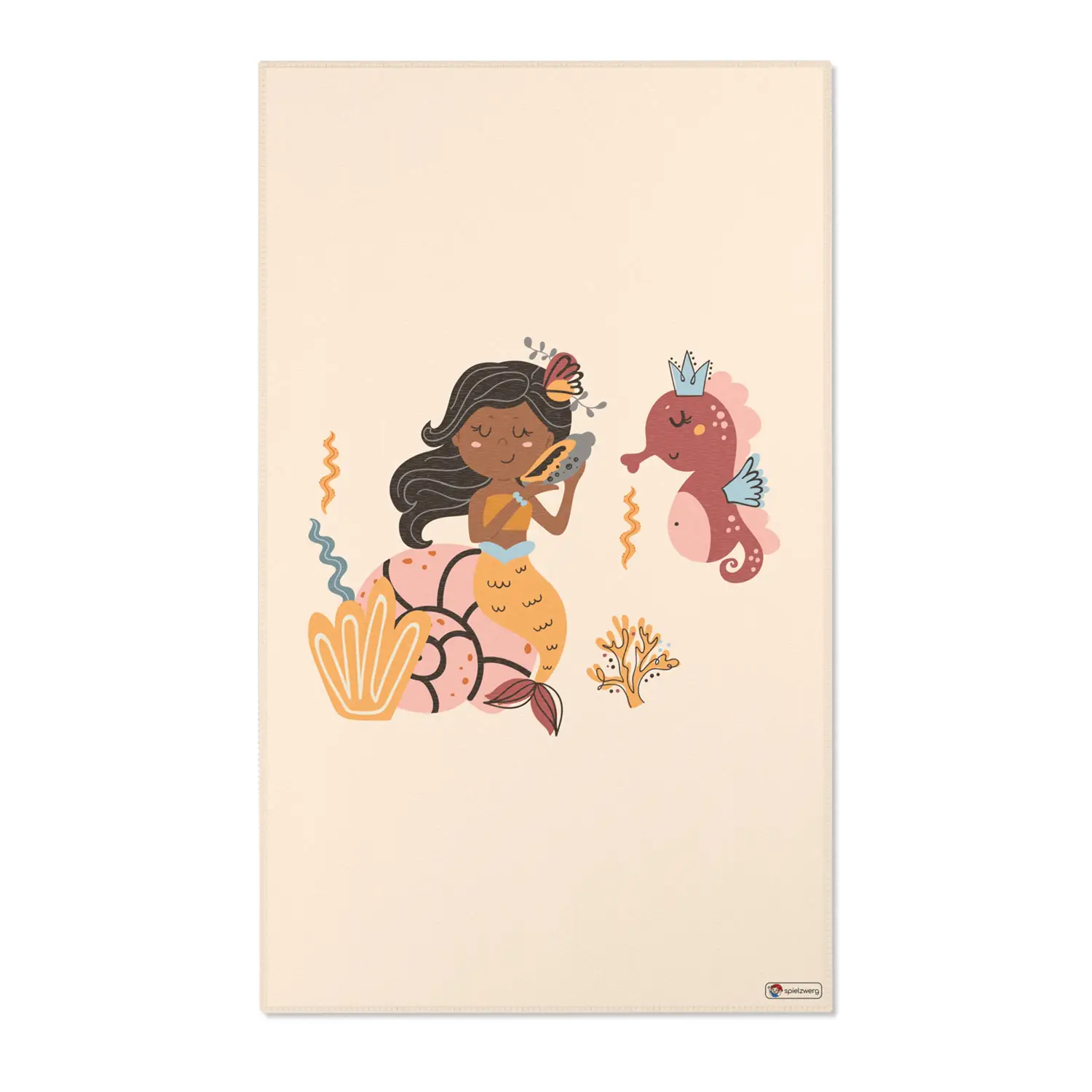 Kinderteppich "Selena" von spielzwerg. Frontansicht von vorne. Größe L 150x90 cm.