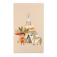 Kinderteppich "Indianer" von spielzwerg. Frontansicht von vorne. Größe L 150x90 cm.