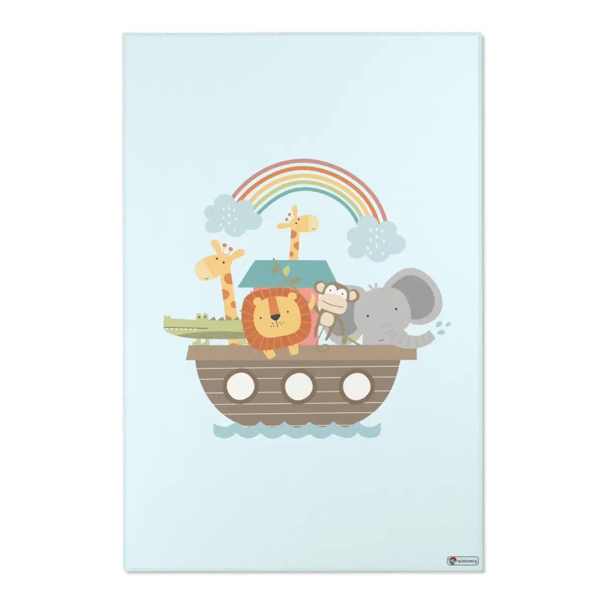 Kinderteppich "Arche Noah" von spielzwerg. Frontansicht von vorne.