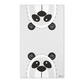 Kinderteppich "Boho Pandas" von spielzwerg. Frontansicht von vorne. Größe L 150x90 cm.