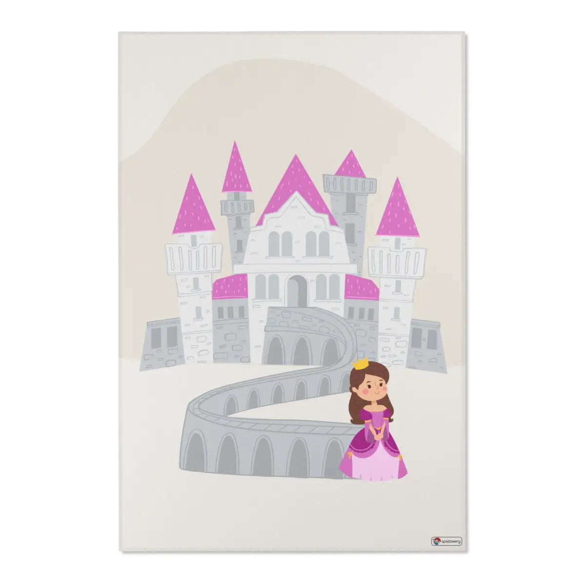 Kinderteppich "Kleine Prinzessin" von spielzwerg. Frontansicht von vorne.