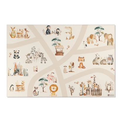 Spielteppich "Niedlicher Zoo" von spielzwerg. Frontansicht von vorne.