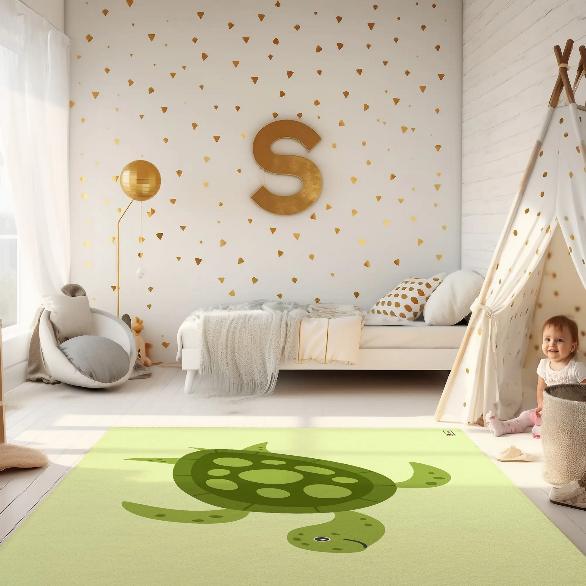 Kinderteppich "Schildi" von spielzwerg. RUG-00194-XL, RUG-00194-L.