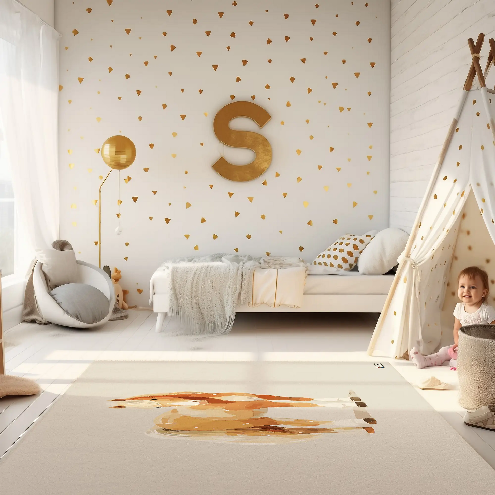 Kinderteppich "Hannah" von spielzwerg. RUG-00068-XL, RUG-00068-L.