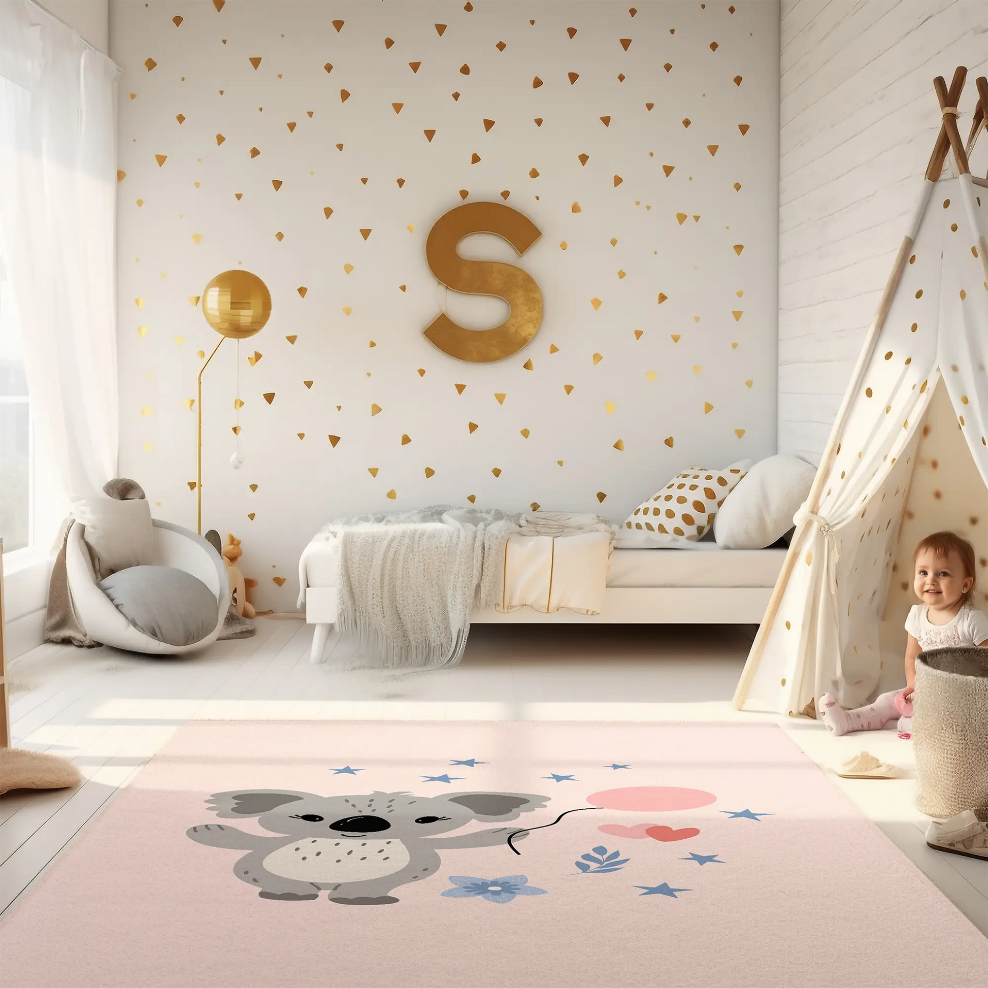 Kinderteppich "Cora Koala" von spielzwerg. RUG-00022-XL, RUG-00022-L.