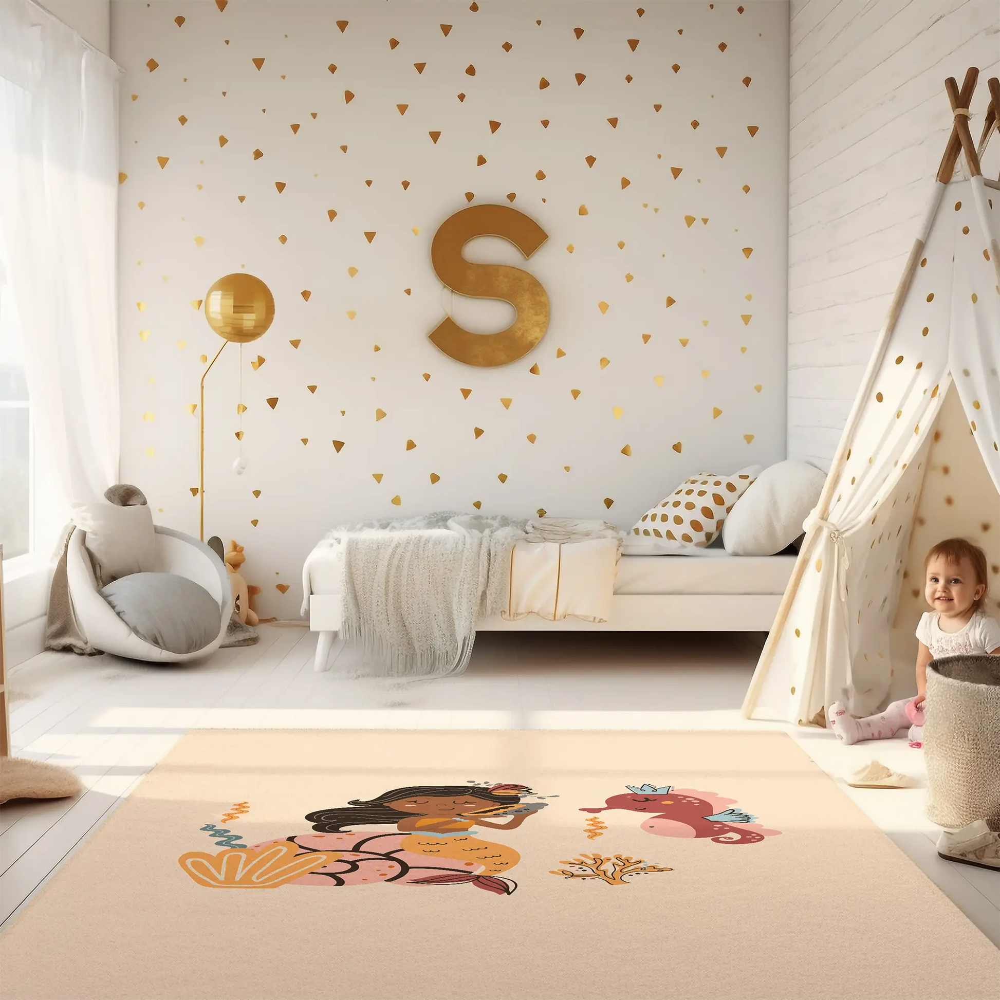 Kinderteppich "Selena" von spielzwerg. RUG-00020-XL, RUG-00020-L.