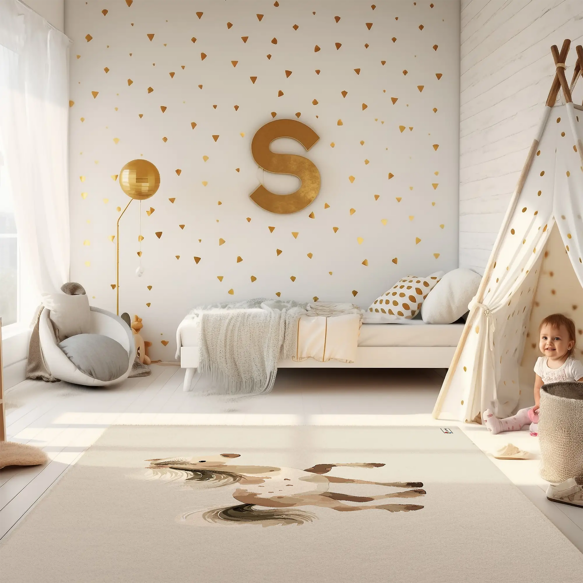 Kinderteppich "Emma" von spielzwerg. RUG-00067-XL, RUG-00067-L.