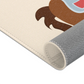 Kinderteppich "Tapferer Ritter" von spielzwerg. Nahaufnahme gerollt. RUG-00208-XL, RUG-00208-L.