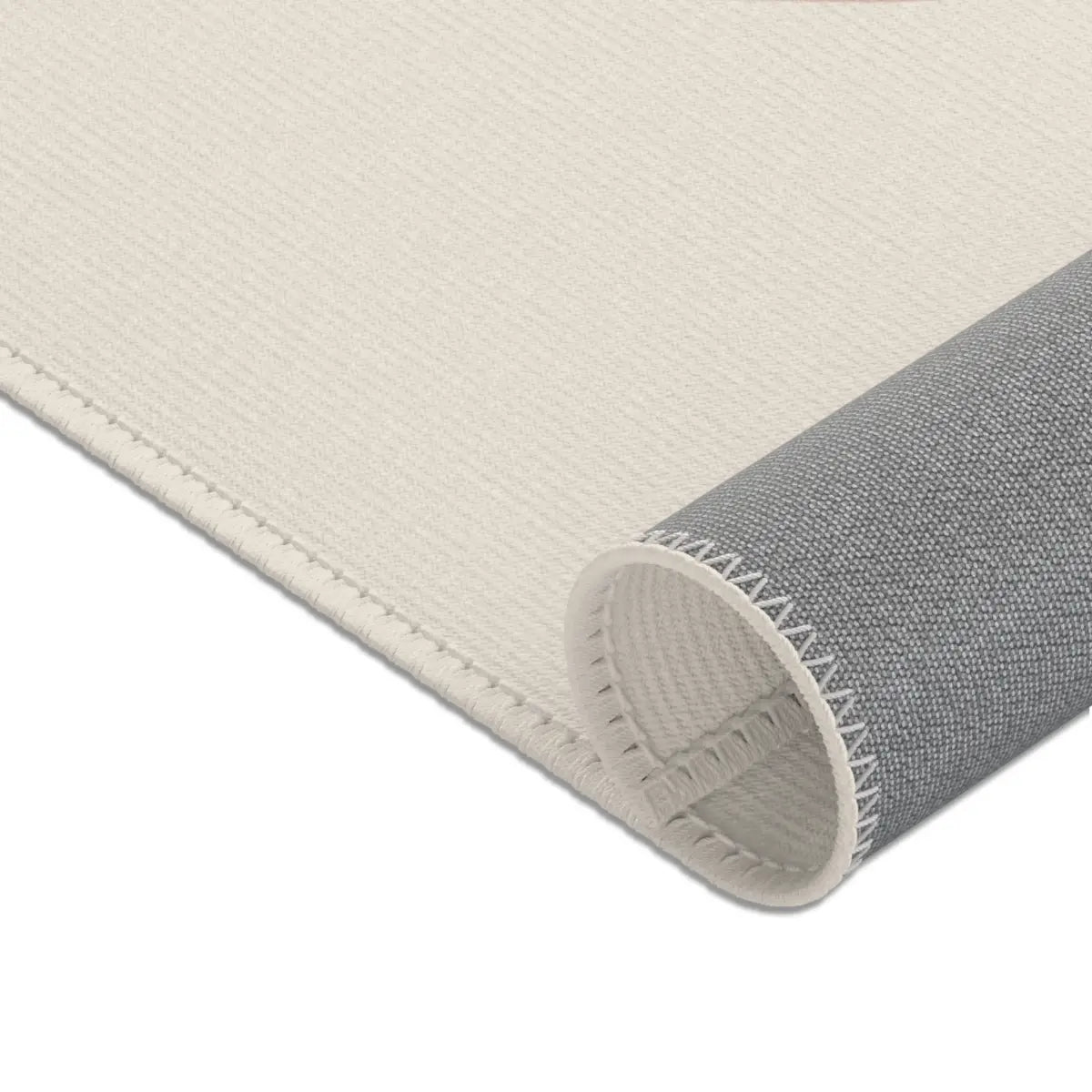 Kinderteppich "Regenbogen Twins" von spielzwerg. Nahaufnahme gerollt. RUG-00184-XL, RUG-00184-L.