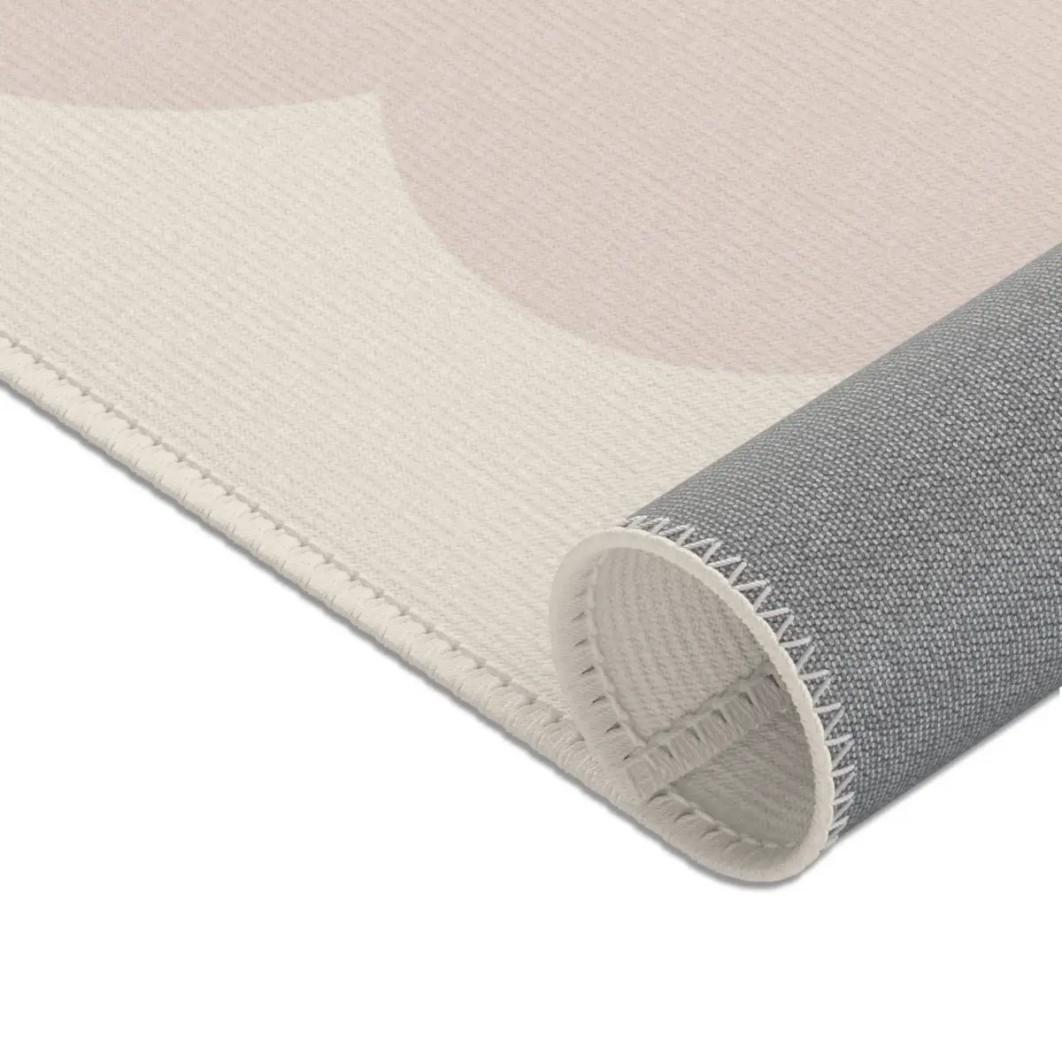 Kinderteppich "Regenbogen Twin" von spielzwerg. Nahaufnahme gerollt. RUG-00182-XL, RUG-00182-L.