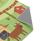 Spielteppich "Ottos Farm" von spielzwerg. Nahaufnahme umgeklappte Ecke. RUG-00142-XL, RUG-00142-L.
