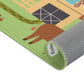 Spielteppich "Ottos Farm" von spielzwerg. Nahaufnahme gerollt. RUG-00142-XL, RUG-00142-L.