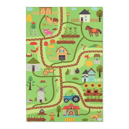 Spielteppich "Marias Farm" von spielzwerg. Frontansicht von vorne.