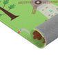 Spielteppich "Marias Farm" von spielzwerg. Nahaufnahme gerollt. RUG-00091-XL, RUG-00091-L.