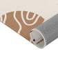 Kinderteppich "Comic Planeten" von spielzwerg. Nahaufnahme gerollt. RUG-00090-XL, RUG-00090-L.